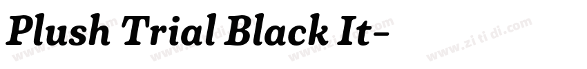 Plush Trial Black It字体转换
